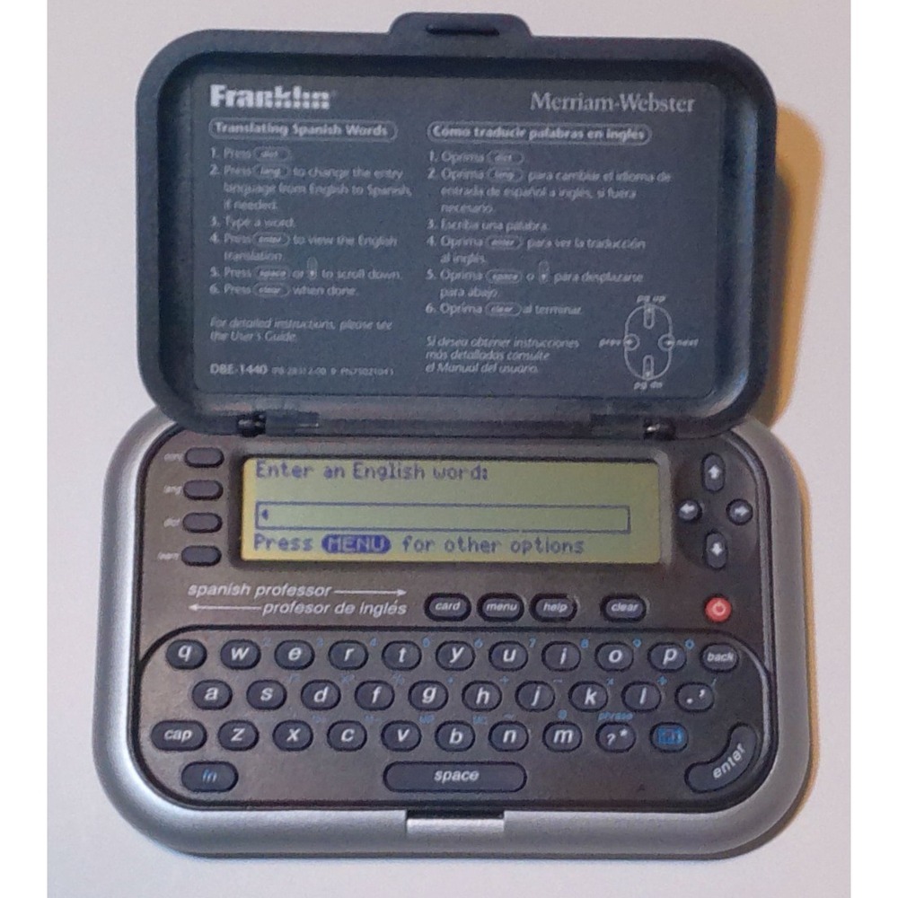 Franklin DBE-1440A Merriam-Webster Spanish English Translator Dictionary - Works - Picture 2 of 4